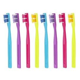 Shield Care Bio Junior Toothbrush with Extremely Soft Bristles for Kids, Best Value for Money - Super Soft Bristles, 4 Colors, 8 Count (Pack of 1)