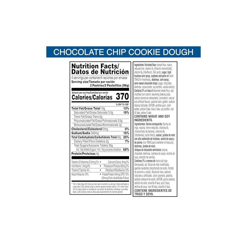 Pop-Tarts Toaster Pastries, Breakfast Foods, Kids Snacks, Frosted Chocolate Chip
