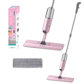 Heavy Duty Spray Mop for Floor Cleaning, Refillable Water Bottle, Use Any Cleaning Solution, Machine Washable Mop Pads, 360° Swivel Mop Head