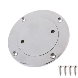 3/4inch Marine Round Deck Cover Access Hatch for Boat/Yacht/Speedboat, Non-Slip Stainless Steel 316 w/fastners (4IN)