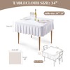 White Spandex Tablecloths for 34x34 Inch Square Tables, Stretch Fitted