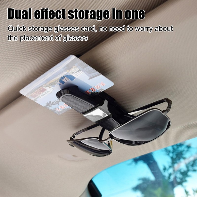 Fizzix 2Pcs Car Sunglasses Holder - Universal Visor Clip for