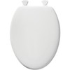 Mayfair 144ECA-000 White Elongated Traditional Wood Toilet Seat