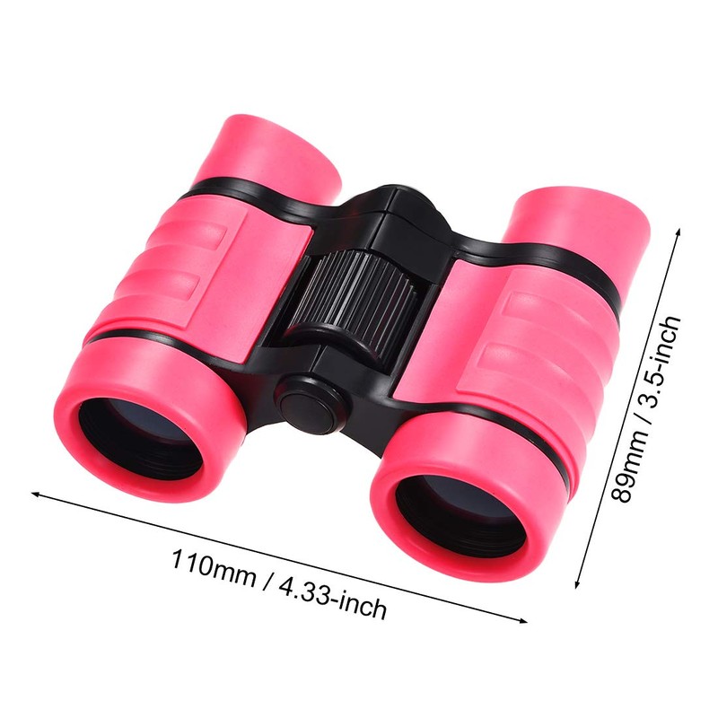 sourcing map Binoculars 4X30 Compact Foldable Binoculars Shock Proof Pink