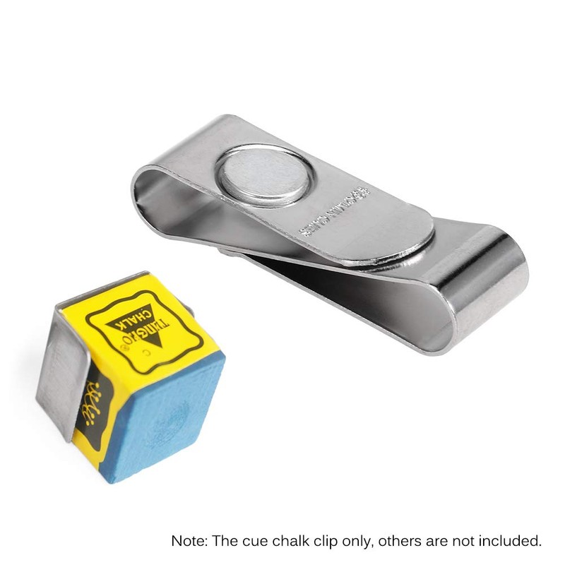 Stainless Steel Cue Chalk Clip Snooker Billiards Chalk Holder Pool