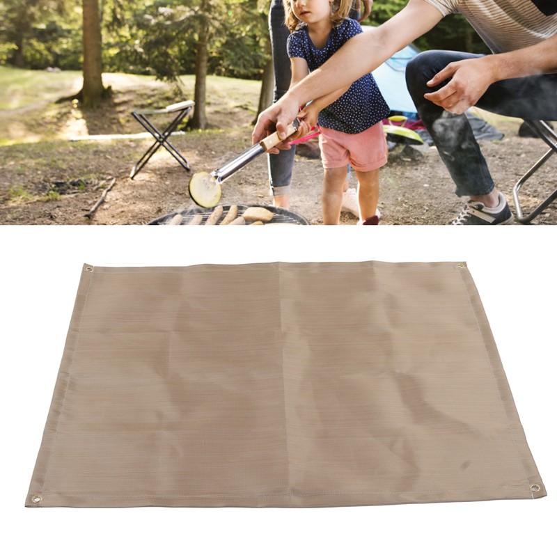 Fireproof Mat Fiberglass High Temperature Resistant Fire Pit Mat Outdoor