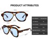 Long Keeper Retro Square Pilot Sunglasses for Women Men aviation