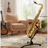 MoResolune Alto Tenor Saxophone Stand, Foldable Portable Metal Holder