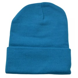 Aeropostle Aéropostale Ribbed Blue Cuffed Knit Watch Cap Toque Style Winter Hat