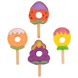 Healeved 4Pcs Creative Salt with Essential Oils Strawberry Pineapple Convenient Bathing for Relaxing Foot Soaks and Showers