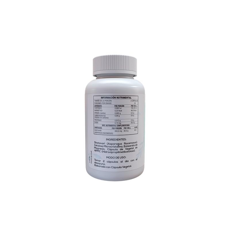 Shatavari 40 Capsulas Veganas de 500 mg