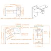 Patioer Adjustable Handrail Brackets, Heavy Duty Stair Railing Brackets for
