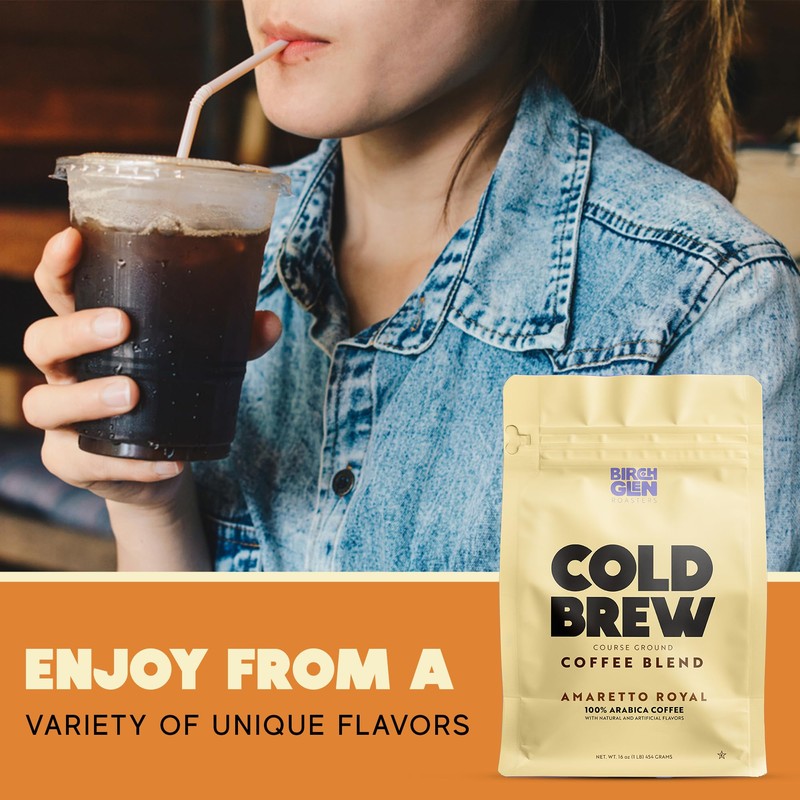 Buzzed High Caffeine Cold Brew Coffee Coarse Grounds - Bold