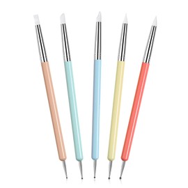 Nail Art Brushes, 5 Pcs Nail Art Tools Double End Pinceau Nail Art Acrylic Nail Design Kit Nail Dotting Tool for Women Girls Beginner Home DIY