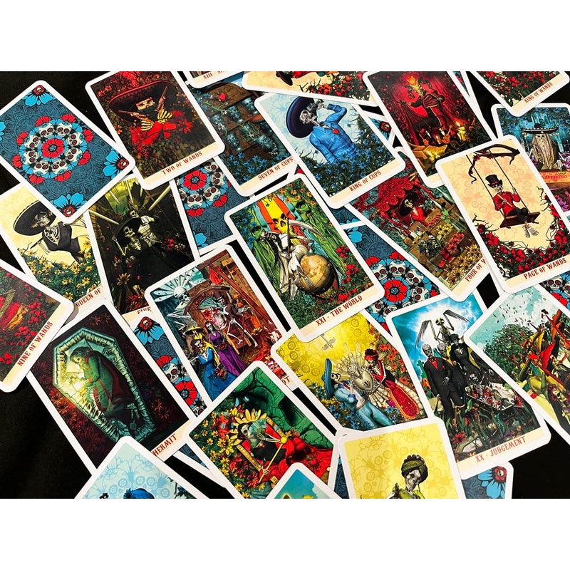 Tarot Cards, Mini Size, Divination Telling, 78 Cards, Miniature, Santa