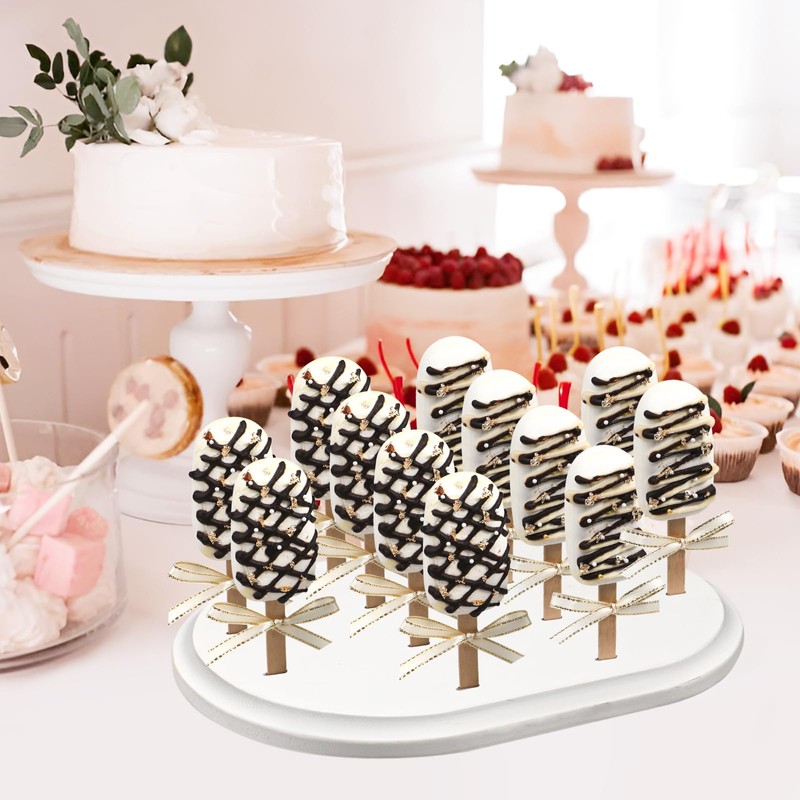 Webake Cakesicle Stand Display Popsicle Sticks Holder 12 Count Wooden
