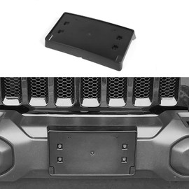 HTHE Front License Plate Bracket License Plate Holder Compatible with 2018-2024 Jeep Wrangler JL JLU JT