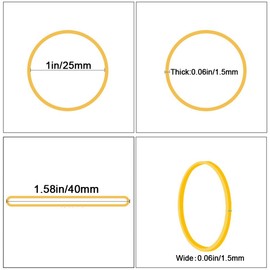 AIWOQI Rubber Bands Size#10 rubber band 760pcs yellow Elastic Rubber Band 1inch small rubber bands for office supplies home