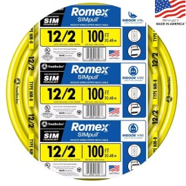N/A 12/2 Romex Simpull Solid Indoor CU NM-B W/G Individual Pack (By-The-Roll) - 250