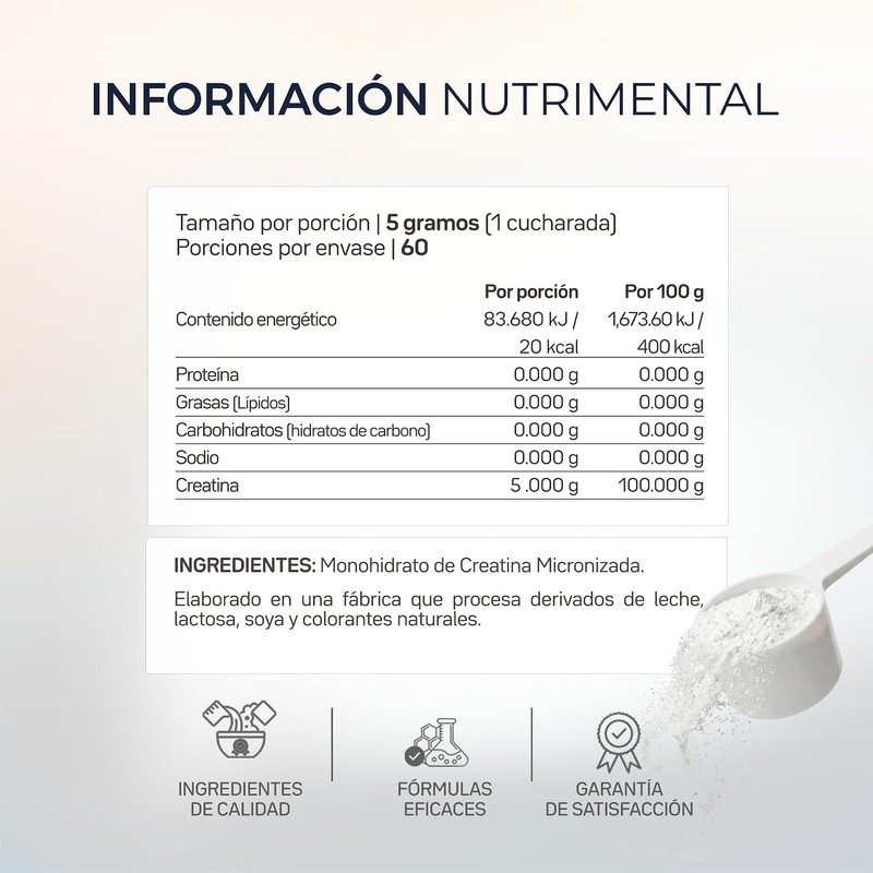 Primetech Nutrition Creatina Monohidratada Micronizada en Polvo 300 gr
