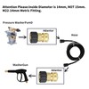 Wjelet 14mm Inner Dia Pressure Washer Adapter M22 Male to