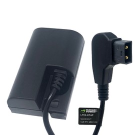 Wasabi Power DCC-LPE6 Dummy Battery DC Coupler with D-Tap Input for Canon DR-E6 LP-E6 LP-E6N LP-E6NH and Canon 5D II III IV 5DS R 6D II 7D II 60D 60Da 70D 80D 90D R R5 R5C R6 R7 SmallHD 501 502 702