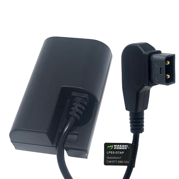 Wasabi Power DCC-LPE6 Dummy Battery DC Coupler with D-Tap Input