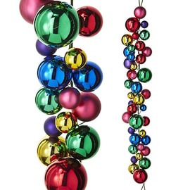 Raz Imports 2022 Ball Garlands 4' Colorful Ball Garland