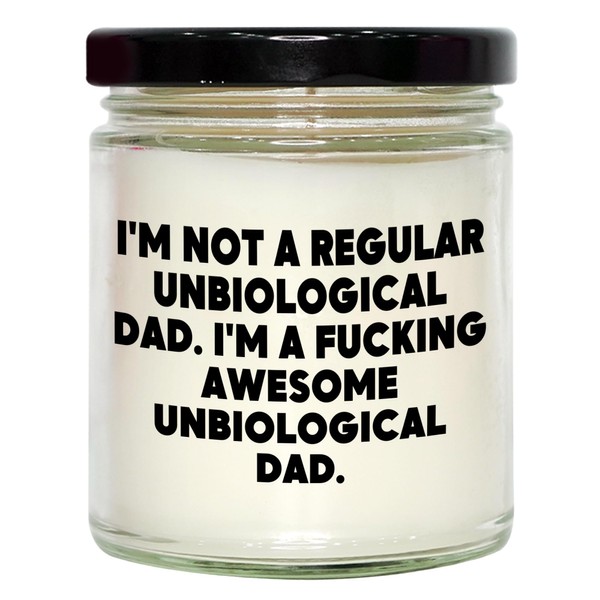 Awesome Unbiological Dad Gifts for Him - Funny Vanilla Soy