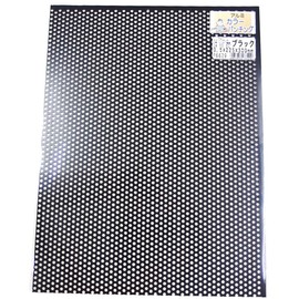 Kyubo Metal Seisakusho P6629 Aluminum Color Plate, Punching, Black, 0.1 inch (3 mm) Diameter x 5 Pitch x Width 8.9 x 11.8 inches (225 x 300 mm)