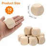 sourcing map 10 Pcs Blank Wooden Dice, 40mm/1.57inch Unfinished Wooden