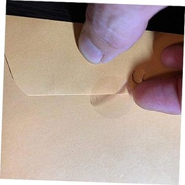 Uonlytech 3 Etiquetas Adhesivas Transparentes Pegatinas Auto Adhesivas de Sellado para Embalaje y Decoración DIY Material Bopp Resistente para Manualidades y Sobres