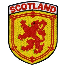 EmbTao Scotland Coat of Arms Embroidered Emblem Scottish Cross Lion Shield Iron On Sew On Patch