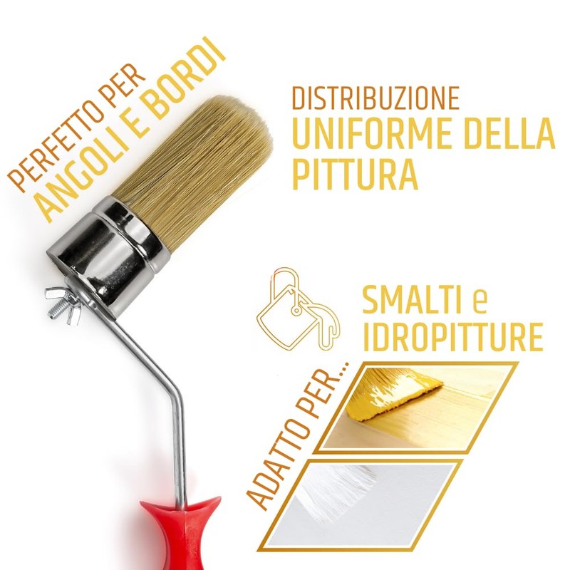 PENNELLIFICIO 2000 | Professional Corner and Edge Brush Ideal for