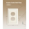 6-Pack Duplex Outlet Cover Plate, Decorative Light Almond Switch Plates