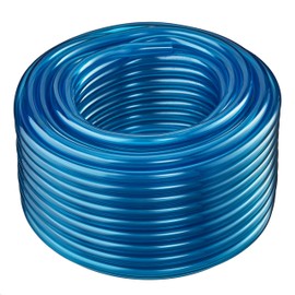 HydroMaxx Flexible Non-Toxic BPA Free Translucent Colored Vinyl Tubing (1/2" ID x 5/8" OD x 100 ft, Blue)