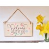The Plum Penguin Handmade Wooden Hanging Wall Plaque Welcome Spring