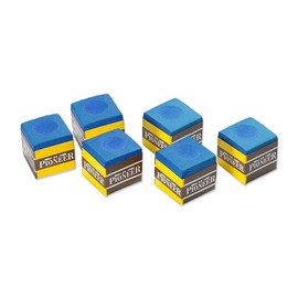 Formula Sports Pioneer Snooker Pool Billiards Cue Chalk, 6 Pieces Pack, Blue