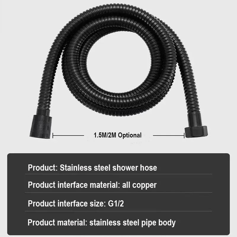 Stainless Steel Shower Hose for Handheld Showers – Flexible G1/2
