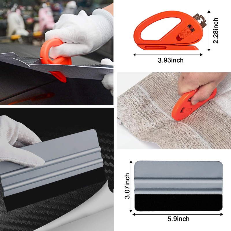 Car Window Tint Kit, Shackcom 11 Pcs Professional Vinyl Wrap