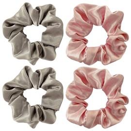 Pack of 4 Satin Hair Ties, Ponytail Fixing Hair Ties, Hair Styling Tools, Women's Hair Accessories, Soft Elastic Hair Ties