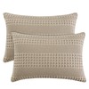 PHF 100% Cotton Waffle Pillow Shams Queen Size, 2 Pack