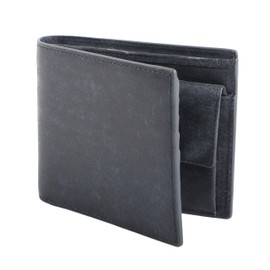 Boosters Pueblo Bi-Fold Wallet with Coin Purse, Thin, Genuine Leather, Card Bill, navy