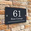 Badgemaster Modern Anthracite House Number Sign Plaque Stainless Steel Standoffs