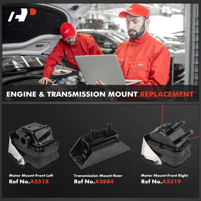 A-Premium 3PCS Engine Motor Mount and Transmission Mount Kit Compatible