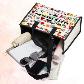 BWWKTOP Black History Month Tote Bag Black History Month Gifts Black History Live It Learn It Make It African Women Bag (Black History BG)