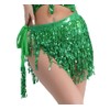 Phantomon Sequin Skirt for Women with Sparkly Fringe Belly Dance