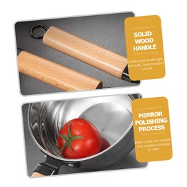 BIUDECO Thickened Wooden Ladle Kitchen Water Scoop Comfortable Grip for Watering Plants