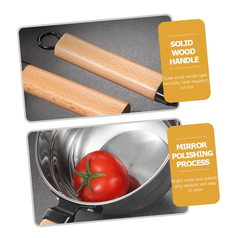 BIUDECO Thickened Wooden Ladle Kitchen Water Scoop Comfortable Grip for