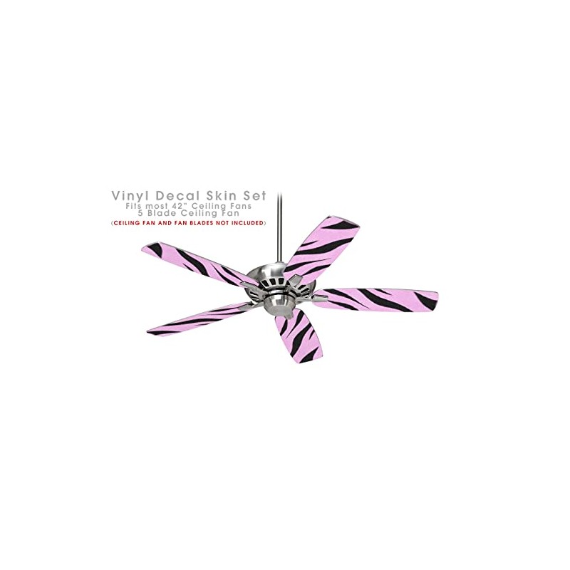Zebra Skin Pink - Ceiling Fan Skin Kit fits most